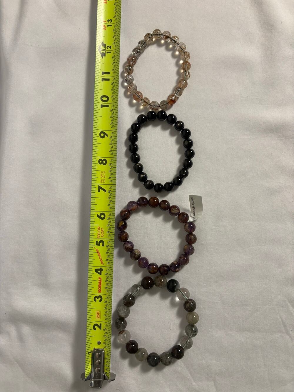 4pc Gemstone Beaded Bracelet Bundle Earth Tone Stackable